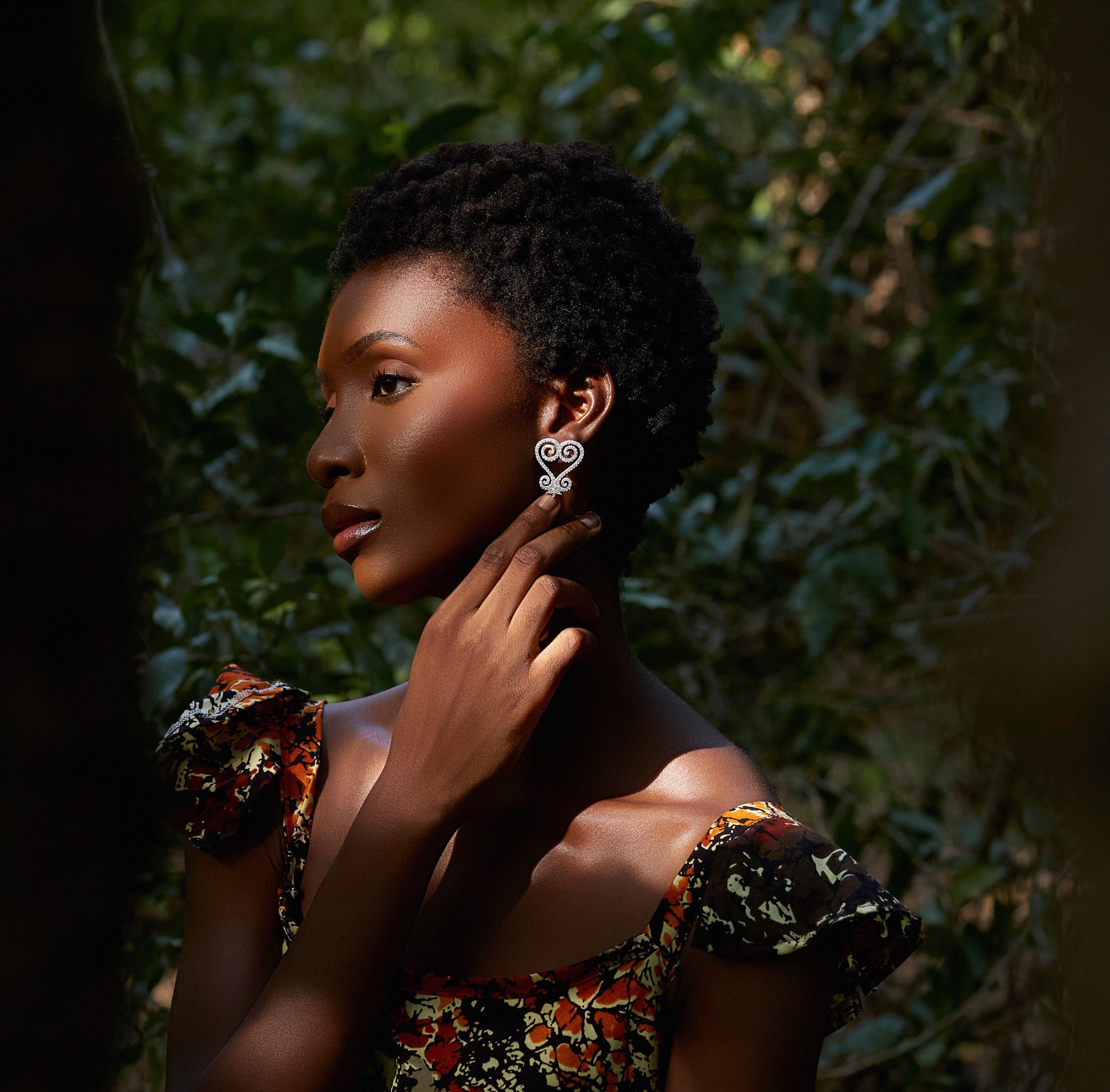 Sankofa Pavé Earrings